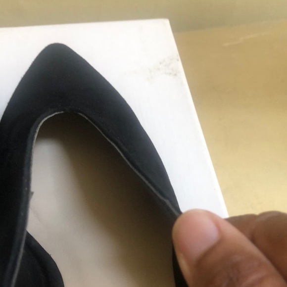 42 Gold Women’s Overcome V Throat Black Genuine Suede Slip On Mules Size 7.5/38 - Picture 12 of 16